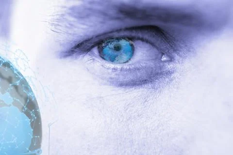 Composite image of digitally generated image of earth with social connectivity Stock Photos