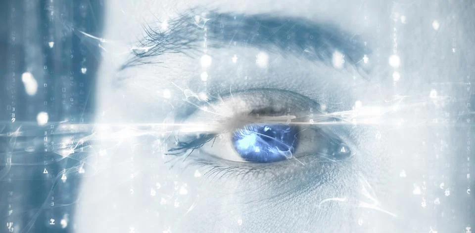 Composite image of digitally generated image of abstract pattern Foto stock