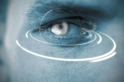 Composite image of digitally generated image of earth with social connectivity Stock Photos