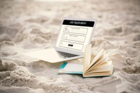Composite image of digitally generated image of job application Foto stock