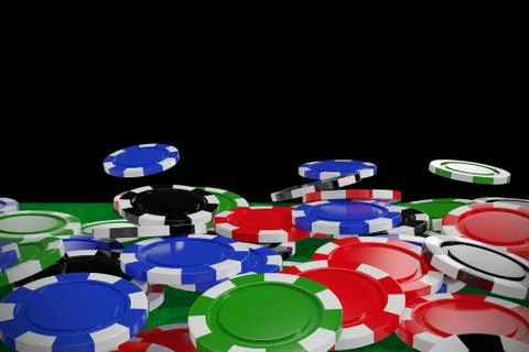 Composite image of digitally generated image of 3d gambling chips 스톡 사진