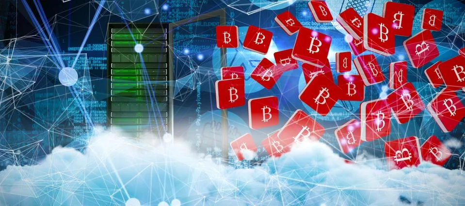 Composite image of digitally generated image of fluffy clouds Stock Photos