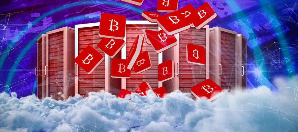 Composite image of digitally generated image of dark storm clouds Stock Photos