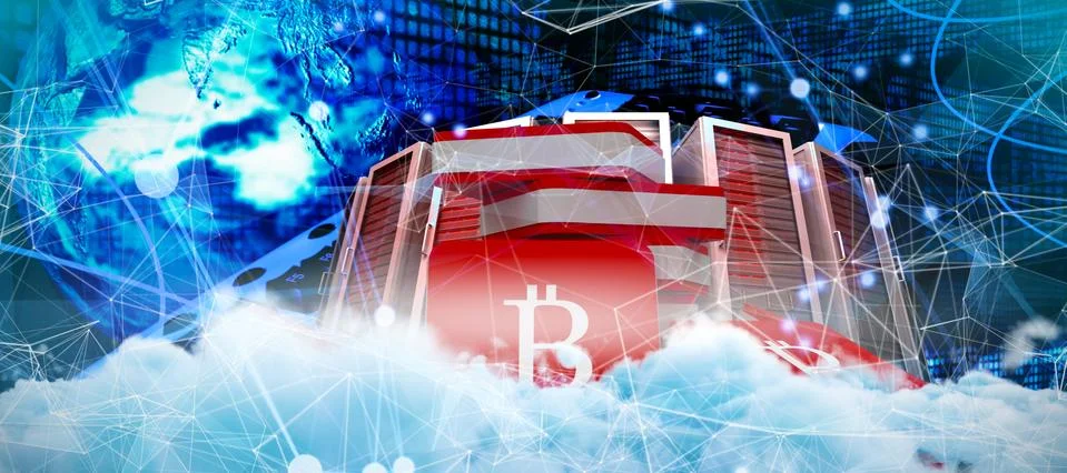 Composite image of digitally generated image of fluffy clouds Stock Photos