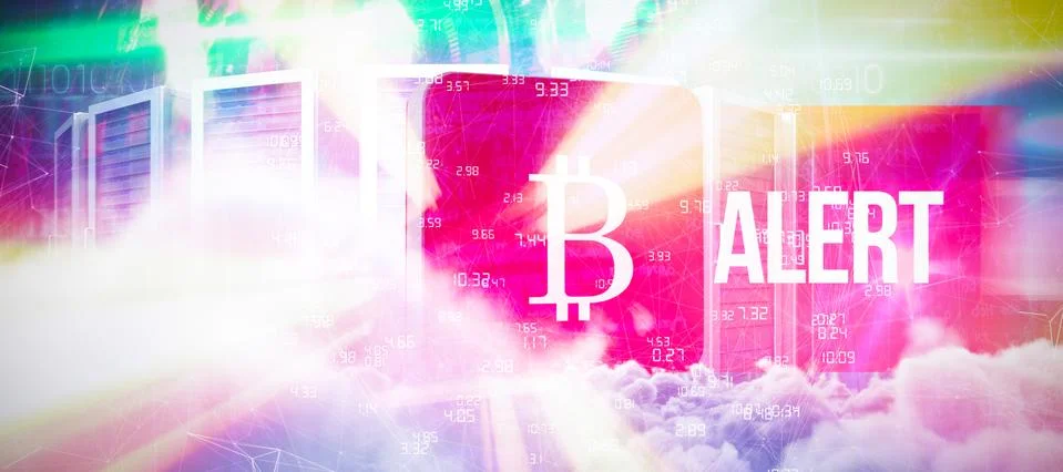 Composite image of digitally generated image of storm clouds Stock Photos