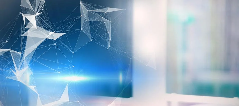 Composite image of digitally generated image of abstract pattern on screen Foto stock