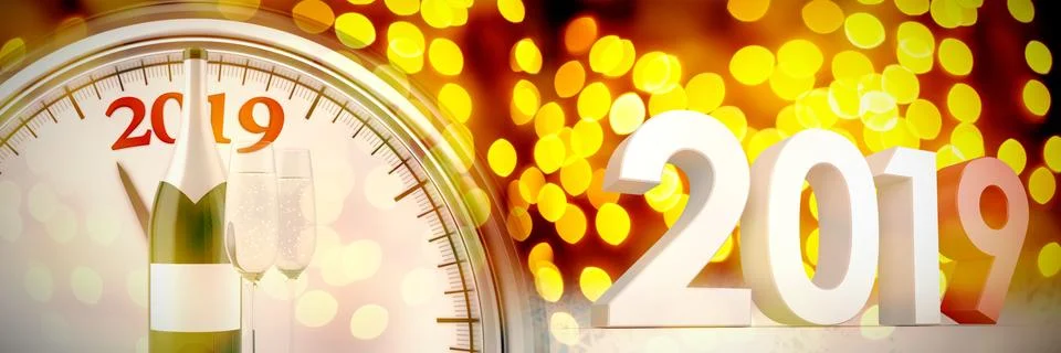 Composite image of digitally generated image of three dimensional numbers in Stock Photos