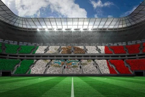 Composite image of digitally generated mexican national flag Stock Illustration