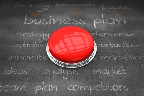 Composite image of digitally generated red push button 스톡 일러스트