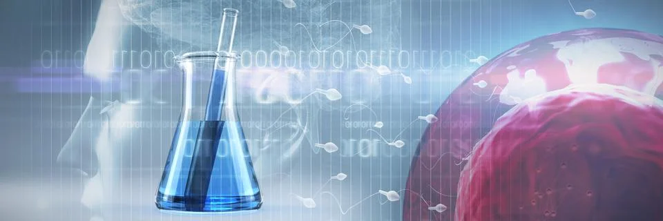 Composite image of digitally image of brain interface Illustrazione stock