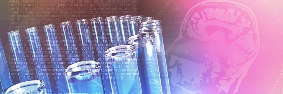 Composite image of digitally image of dna helix and brain interface Illustrazione stock