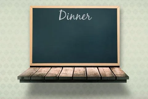 Composite image of dinner message Illustrazione stock