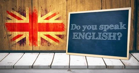 Composite image of do you speak english Stock Illustration
