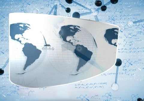 Composite image of earth interface on abstract screen Stock Illustration
