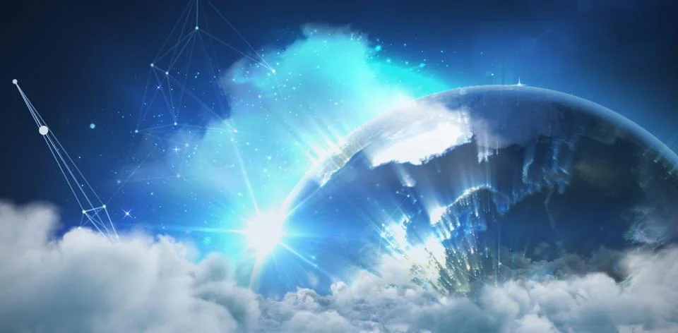 Composite image of earth seen from space Stock Photos