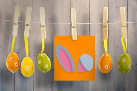 Composite image of easter bunny ears Stock Illustration
