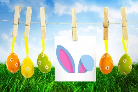 Composite image of easter bunny ears Stock Illustration