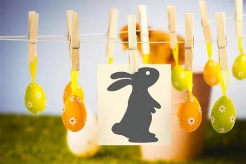 Composite image of easter bunny Stock Illustration