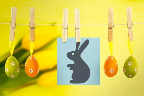 Composite image of easter bunny Stock Illustration