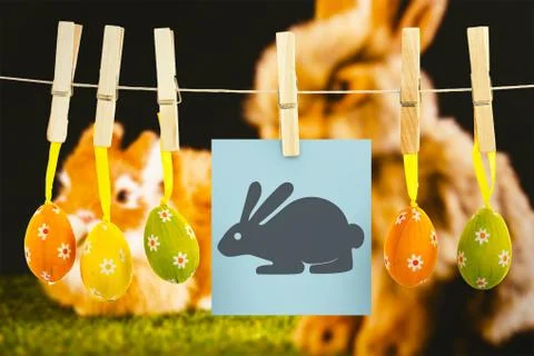 Composite image of easter bunny Stock Illustration