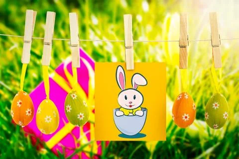 Composite image of easter bunny Stock Illustration