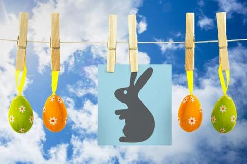 Composite image of easter bunny Stock Illustration