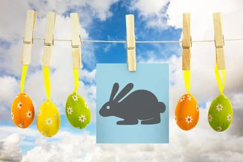 Composite image of easter bunny Stock Illustration