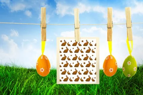 Composite image of easter bunnys Stock Illustration