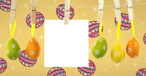 Composite image easter cards Stock Illustration