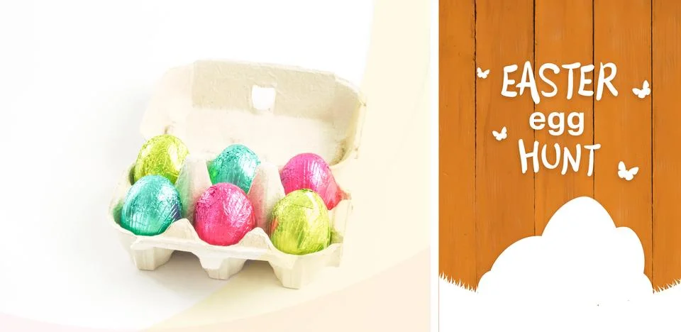 Composite image of easter  egg hunt graphic Illustrazione stock