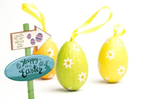 Composite image of easter egg hunt sign Stock Illustration