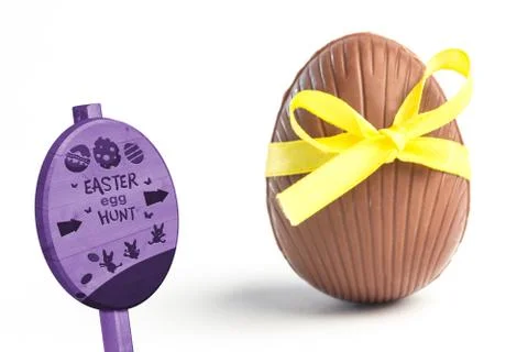 Composite image of easter egg hunt sign Stock Illustration