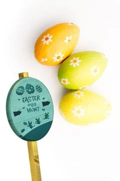 Composite image of easter egg hunt sign Stock Illustration
