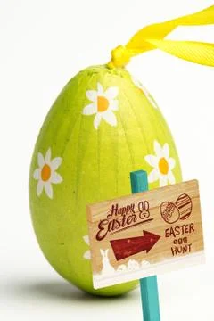 Composite image of easter egg hunt sign Stock Illustration