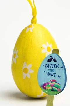Composite image of easter egg hunt sign Illustration