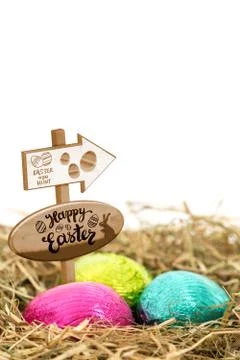 Composite image of easter egg hunt sign Stock Illustration