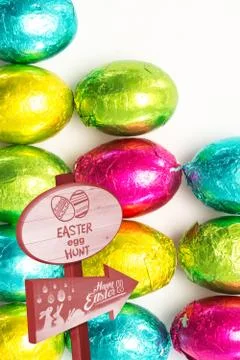 Composite image of easter egg hunt sign Illustrazione stock