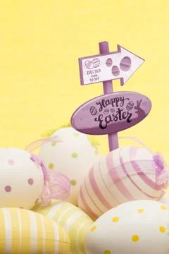 Composite image of easter egg hunt sign Illustration