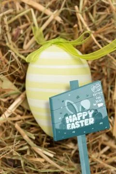 Composite image of easter egg hunt sign Illustration