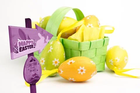 Composite image of easter egg hunt sign Stock Illustration