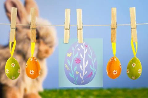 Composite image of easter egg Stock Illustration