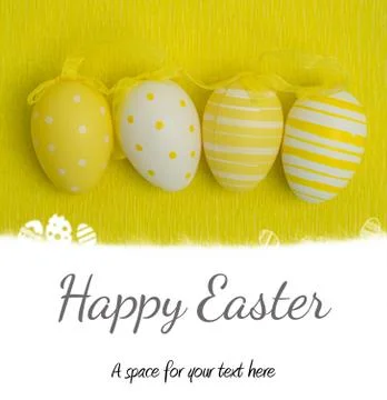 Composite image of easter eggs on grass outline Illustrazione stock