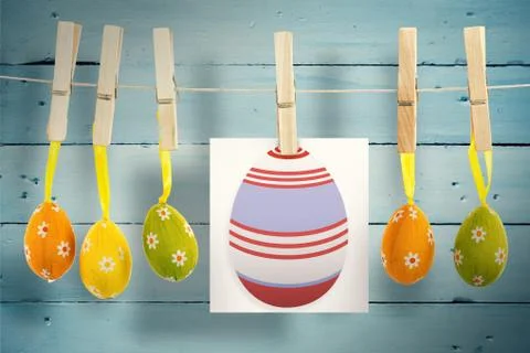 Composite image of easter eggs Stock Illustration