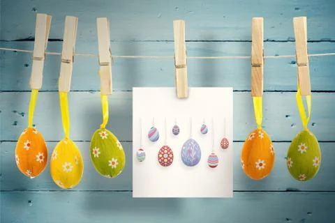 Composite image of easter eggs Stock Illustration