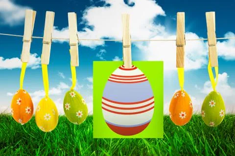 Composite image of easter eggs Stock Illustration