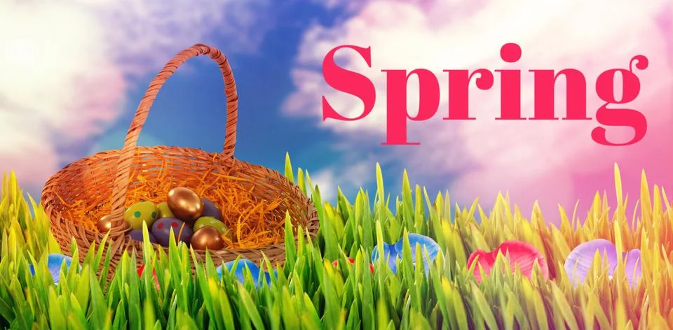 Composite image of easter greeting 스톡 사진