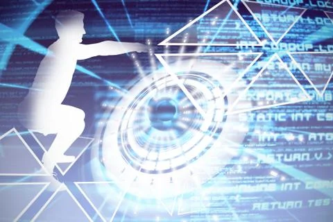 Composite image of electronic eye Stockillustratie