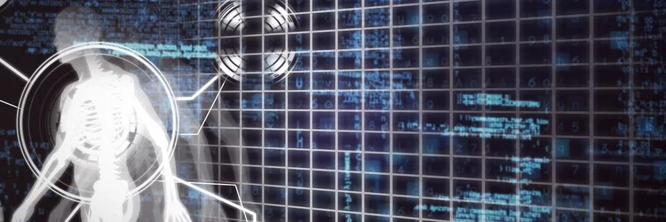 Composite image of electronic table Stockillustratie