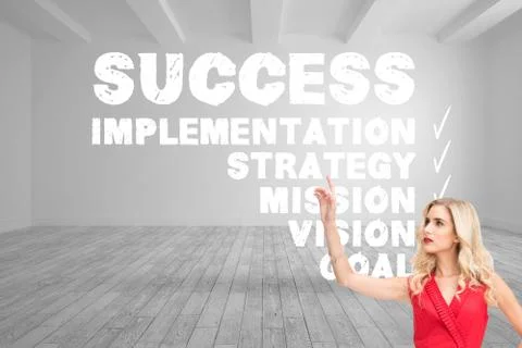 Composite image of elegant blonde standing pointing Stock Illustration