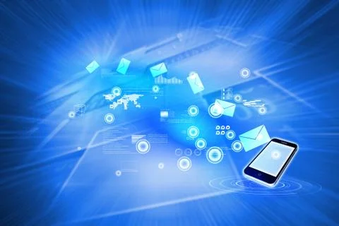 Composite image of email communication background イラスト素材